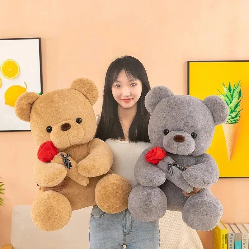 2026  Valentine's Day Roses Cute Teddy Bear Animal Plush Toys For Girls Teddy Bear Dolls Wedding Party Decors