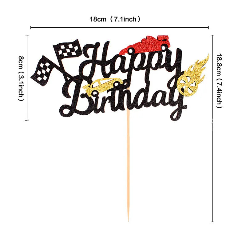 Racing Car Theme Party Decoration Checkered Paper Cups Cake Toppers For Race Theme Party Decor Car Theme Birthday Party Supplies