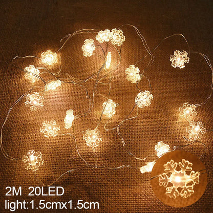 Snowflake LED Light Christmas Decoration — Hanging Garland