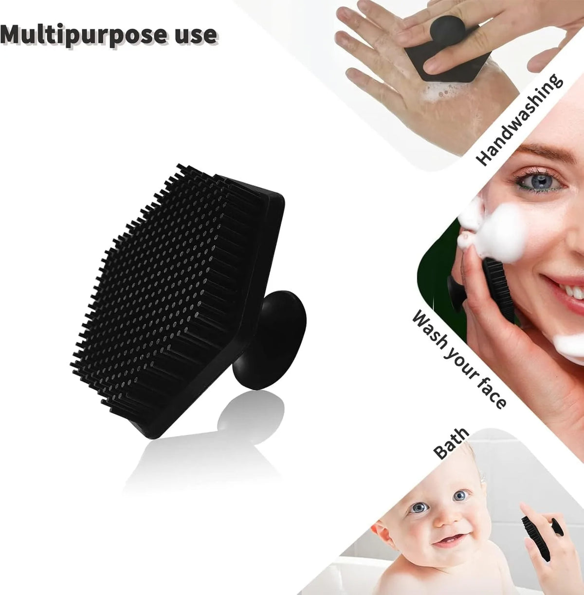 1 Silicone Facial Cleaning Brush Scrubber Silicone Miniature Face Deep Clean Shave Massage Face Scrub Brush Face Cleaner For Men
