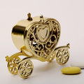 1Pcs Golden Creative Carriage Sweet Candy Box Chocolate Gift Birthday Wedding Party Decor