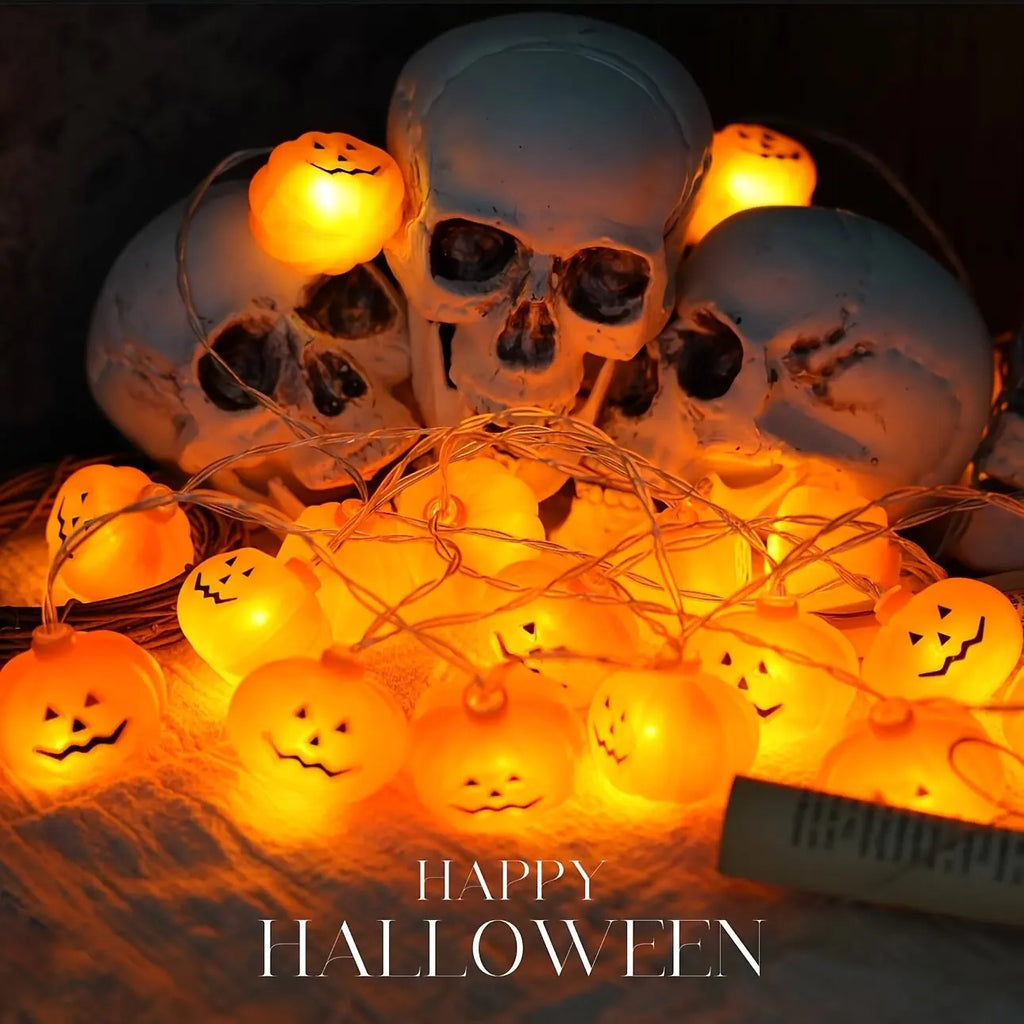 59.06i10LED Pumpkin String Lights for Halloween Room Party Decorations and Other Lighting Arrangements