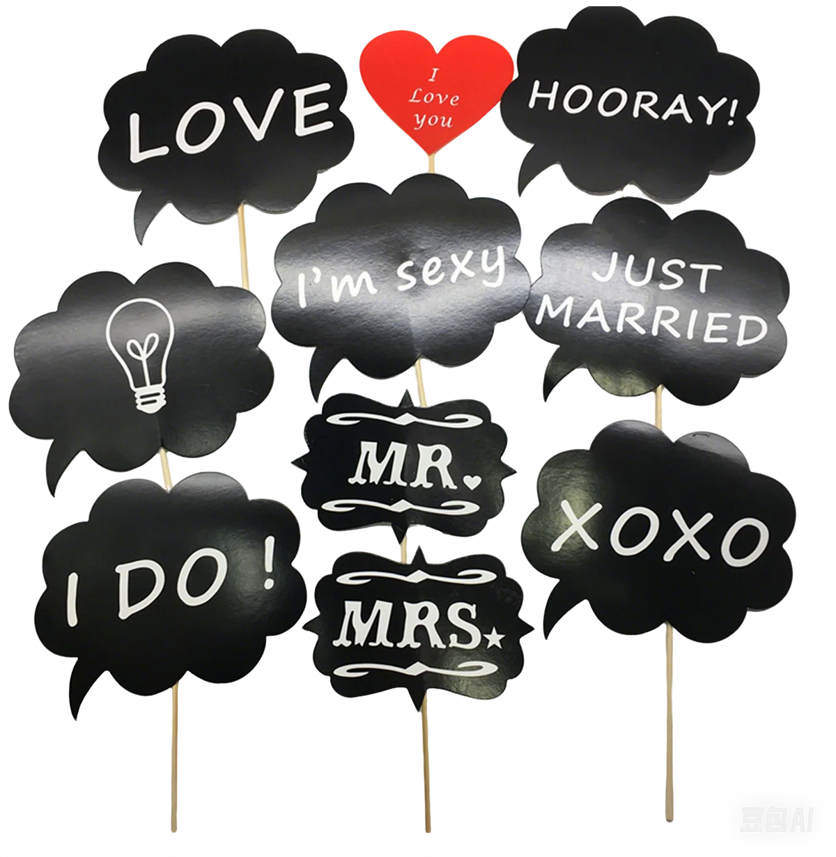Wedding Photography Props Funny Selfies Mustache Glasses Team Bride Groom Photo Booth Props Bridal Shower DIY Wedding Decoration