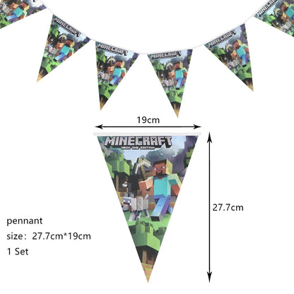 Cartoon Birthday Party Decoration Customizable Birthday New Set Latex Balloon For Event Supplies Tablecloth Banner Backdrop
