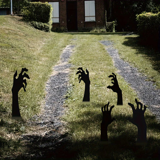 Black Hand Courtyard Outdoor Garden Lawn Stake