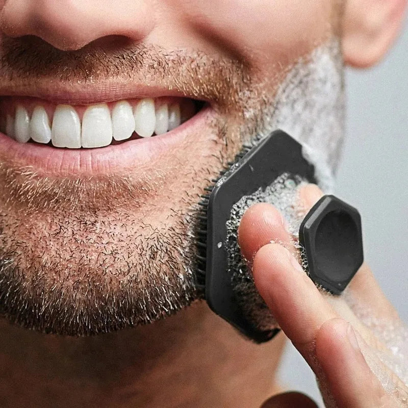 1 Silicone Facial Cleaning Brush Scrubber Silicone Miniature Face Deep Clean Shave Massage Face Scrub Brush Face Cleaner For Men
