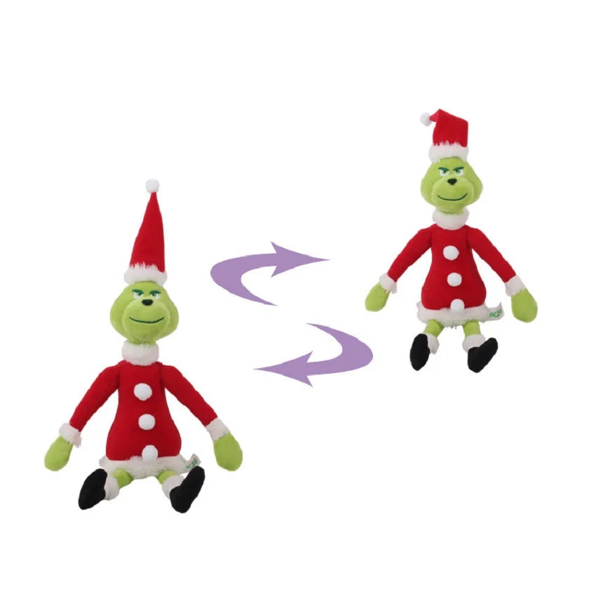 HOT 2026 New Christmas Grinch Plush Toy Green Haired Monster Children's Christmas Cartoon Gift Doll