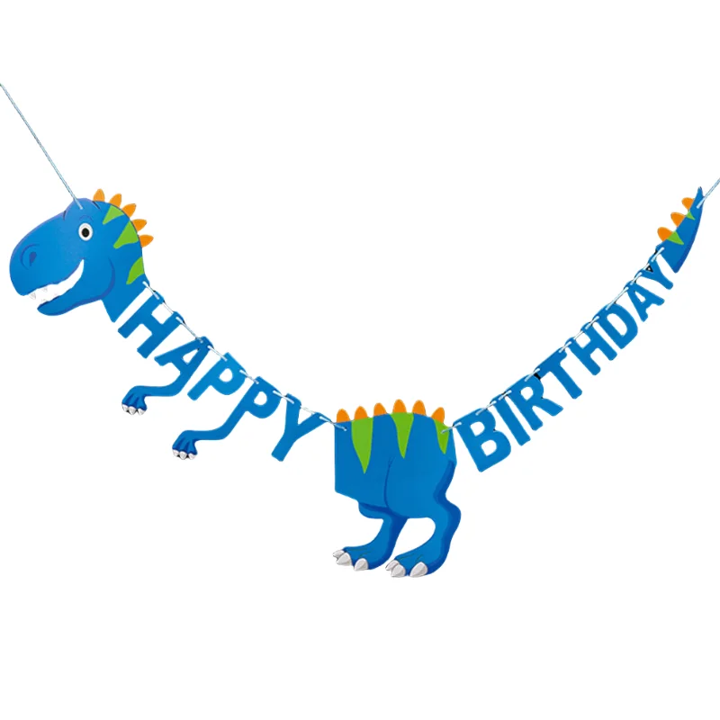 Dinosaur Banner Happy Birthday Garland Roar Dino Party Balloons Jungle Animal Safari 1st Kids Birthday Party Decoration Supplies