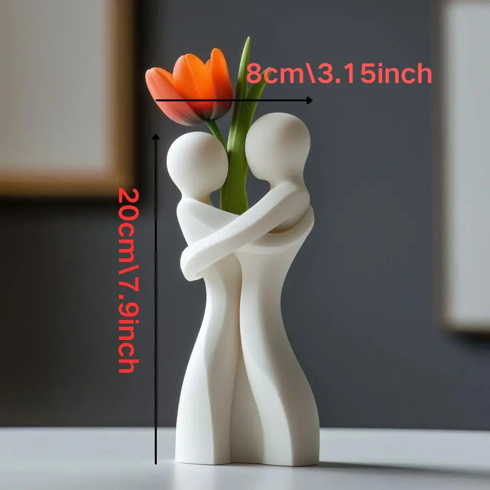 1 Piece of Heart-Shaped Hug Vase - Unique Heart-Shaped Design Home Decoration, Romantic Valentine's Day/Wedding/Anniversary Gift, Warm Centerpiece for the Living Room, Creative Gift for Girlfriend