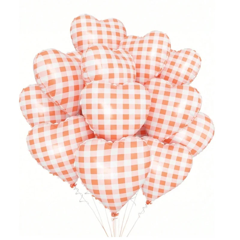 6/8PC 12inch Mesh Heart Foil Balloons With A Hollowed-out Mesh Heart Pattern Valentine's Day Weddings Parties Anniversaries