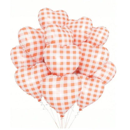 6/8PC 12inch Mesh Heart Foil Balloons With A Hollowed-out Mesh Heart Pattern Valentine's Day Weddings Parties Anniversaries