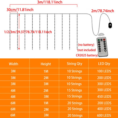LED Curtain Light — USB Christmas String Lights