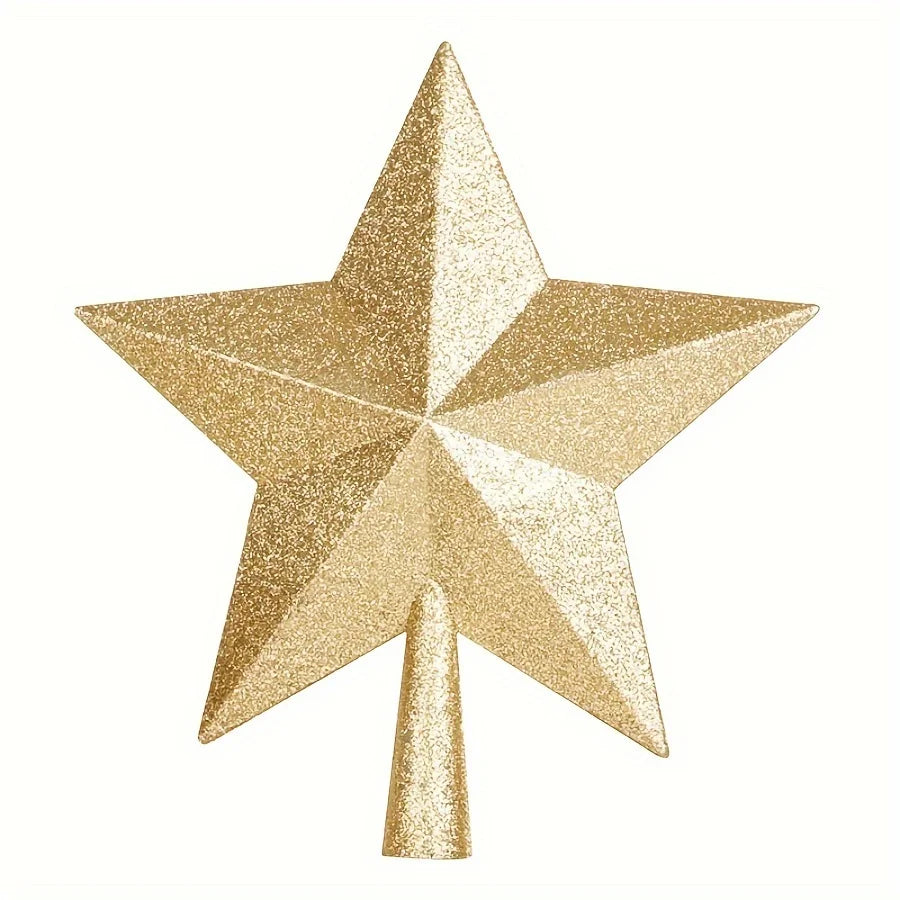 3D Glitter Star Christmas Tree Topper