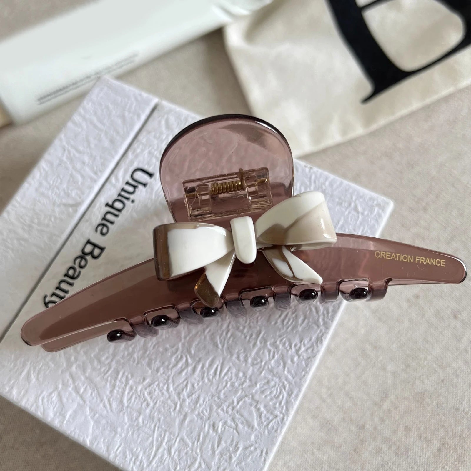 Elegant Bowknot Claw Clip Simple Style Stable Grip Claw Clip Hair Pin Fork Sticks for Hair DIY Accessory Hair Styling