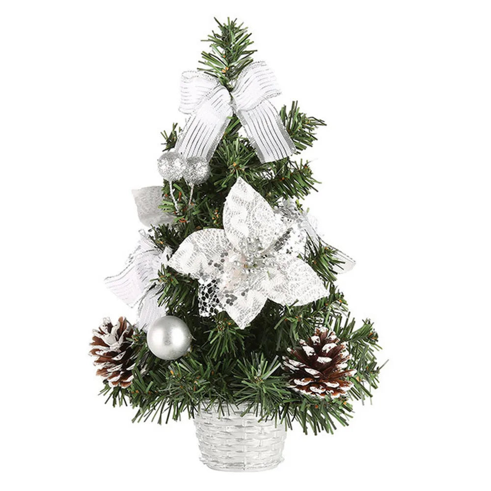 Artificial Tabletop Mini Christmas Tree Tabletop Decorations Festival Winter Holiday Miniature Decor for Christmas Décor 30cm