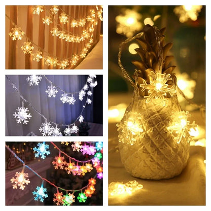 Snowflake Light String — USB LED Christmas Lights