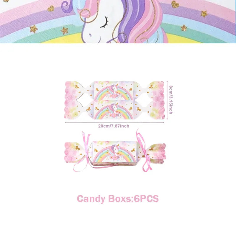 Unicorn Girls Birthday Decoration Party Supplies Unicorn Theme Tableware Set Cup Plate Balloon Banner Gift  for Kids Party Favor