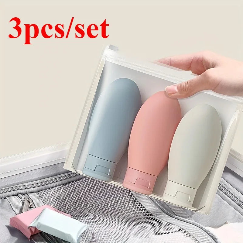 3pcs/set Travel Refillable Cosmetic Containers 60ML