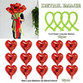 Love balloon bouquet set, red and green latex DIY long balloons forAnniversary, Wedding, Valentine's Day,birthday parties