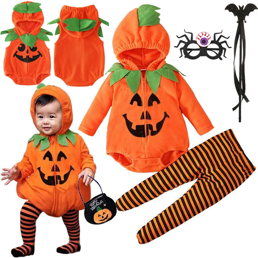 3-24M pumpkin Cosplay Baby Girls Boys Halloween Costume