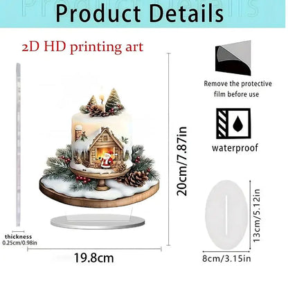 Santa Claus Tabletop Decoration With Base 2D
