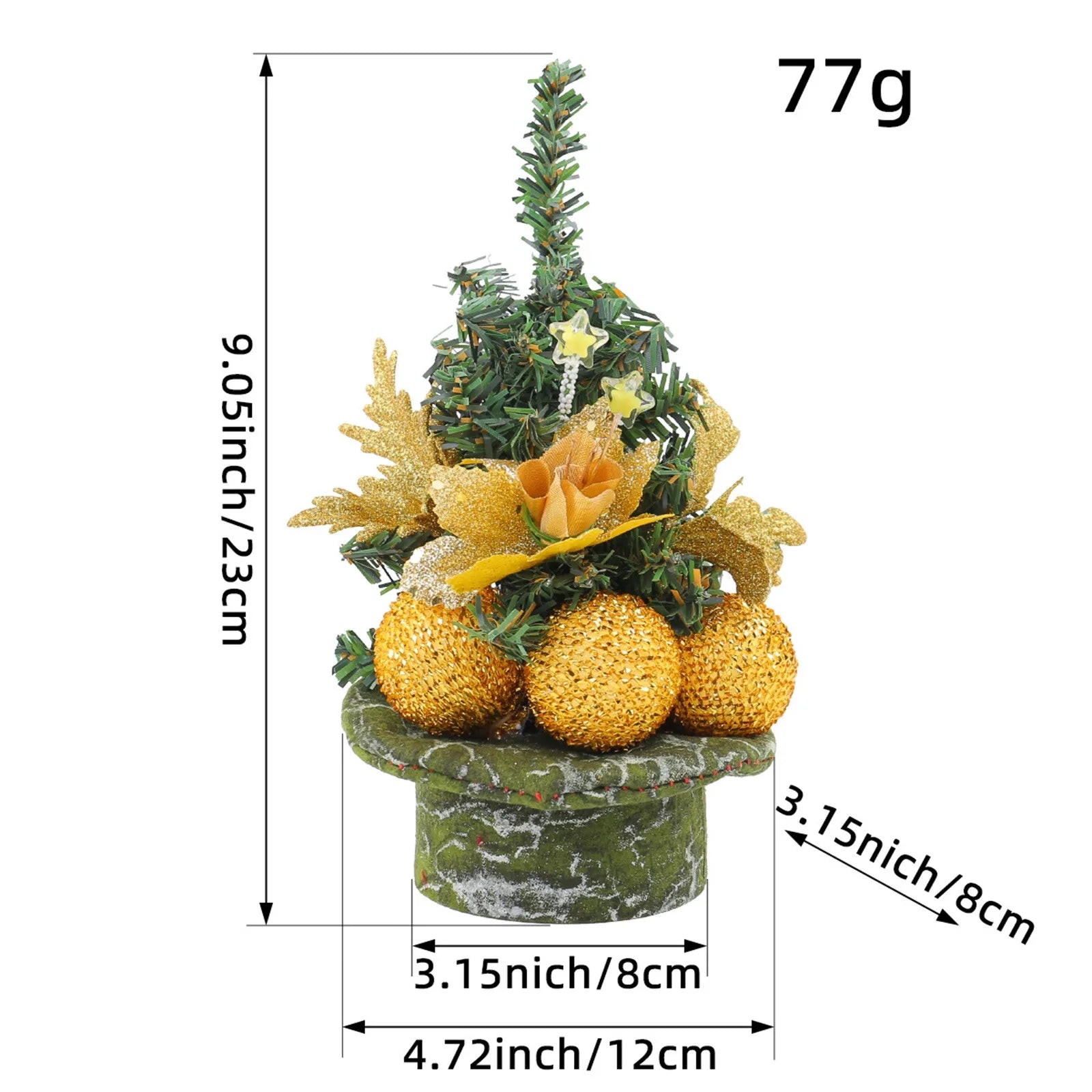 Artificial Tabletop Mini Christmas Tree Tabletop Decorations Festival Winter Holiday Miniature Decor for Christmas Décor 30cm
