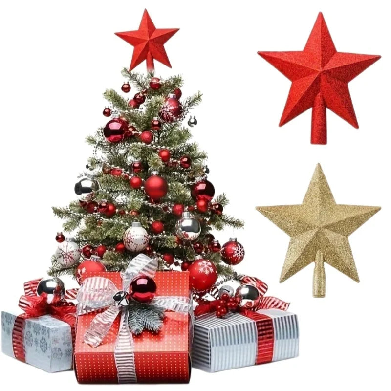 3D Glitter Star Christmas Tree Topper