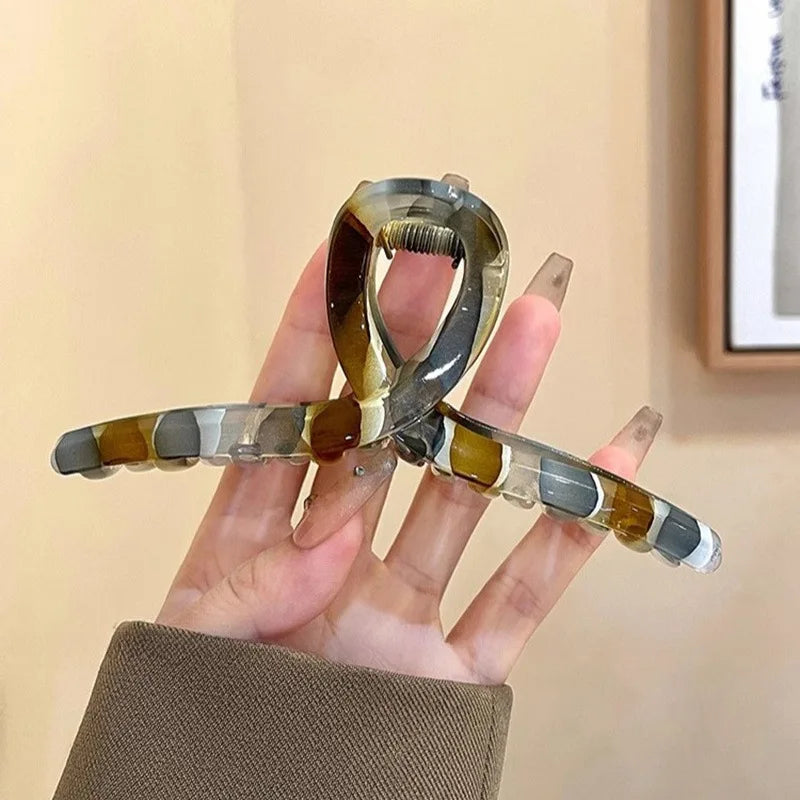 Elegant Bowknot Claw Clip Simple Style Stable Grip Claw Clip Hair Pin Fork Sticks for Hair DIY Accessory Hair Styling