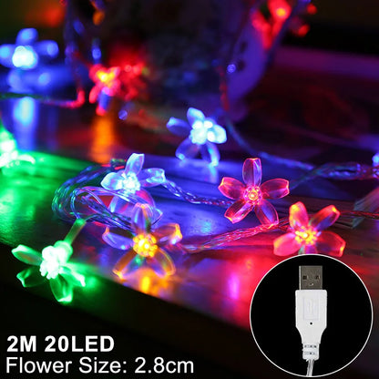 Snowflake LED Light Christmas Decoration — Hanging Garland