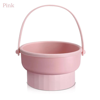 Makeup Brush Cleaning Mat 3-In-1 Silicone Washing Bowl with Brushes Scrubber Foldable Powder Puff Cosmetic Sponge Drying Tools