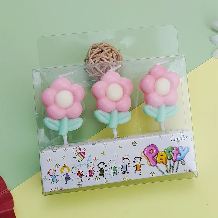 Birthday Candle Flower Plant Cake Decorative Candle Sunflower Cute Cartoon Party Activities Celebration Festival Candle