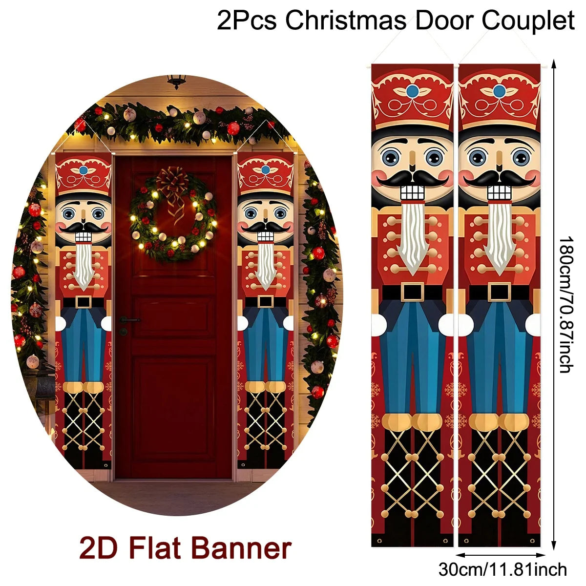 Merry Christmas Door Banner Decoration