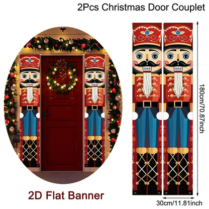 Merry Christmas Door Banner Decoration