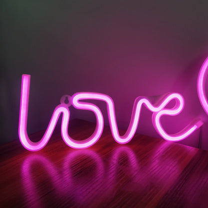 LED Neon Sign with USB/Battery for Bar Bedroom Game Room Wedding Party Wall Decor Christmas Gift Customizable Lighting