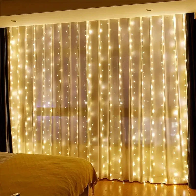 LED Silver Wire Curtain Light — Fairy Curtain String Lights