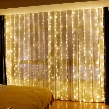 LED Silver Wire Curtain Light — Fairy Curtain String Lights