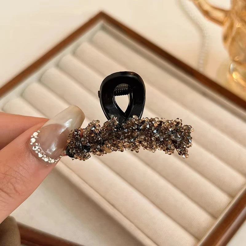 Glitter Shiny Small Grab Clip Women Girl Hair Side Clip Forehead Bang Princess Small Hair Claw Clamp Hair Clip Styling Headdress