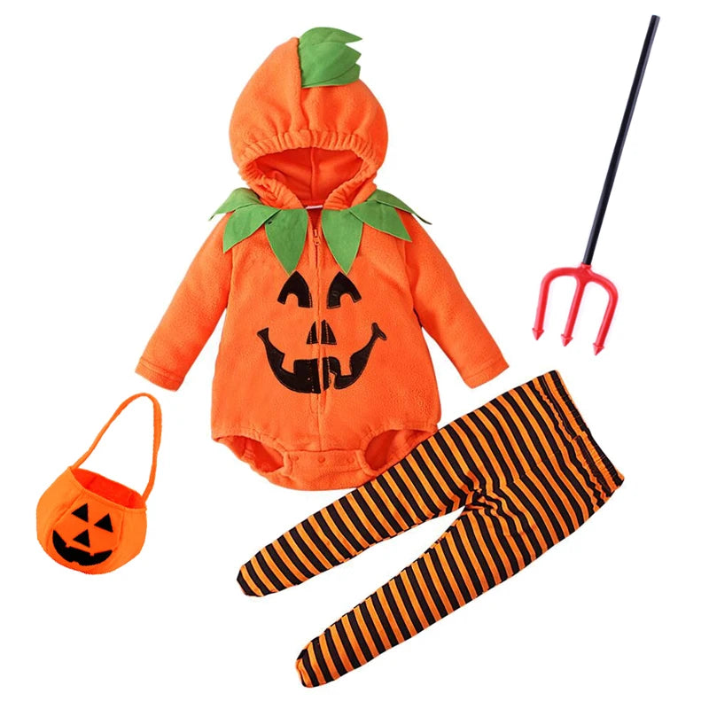 3-24M pumpkin Cosplay Baby Girls Boys Halloween Costume