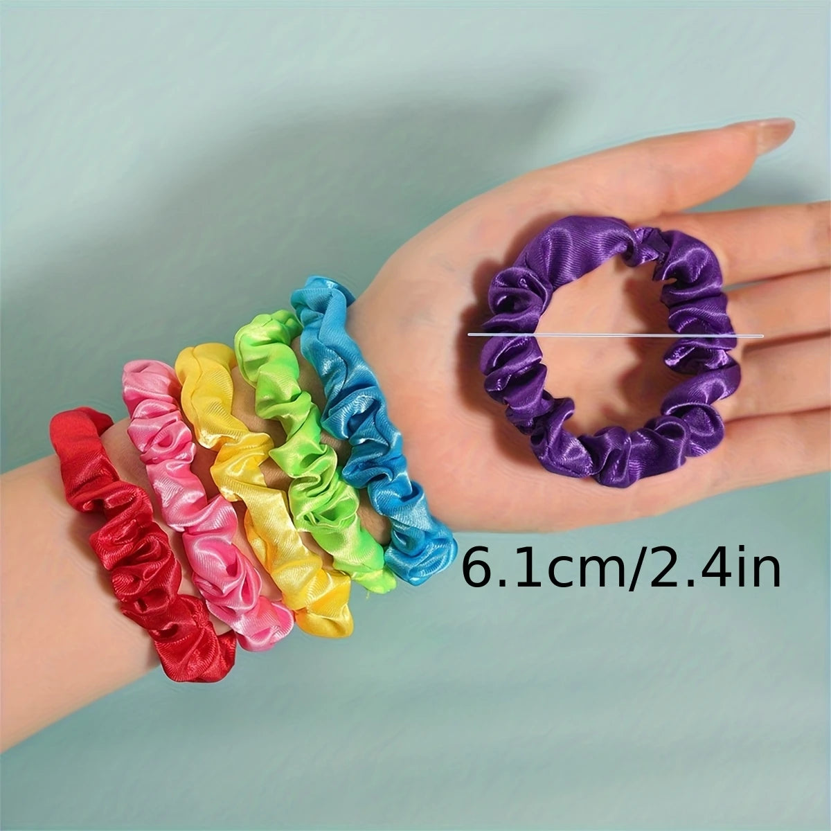 19pcs Thin Scrunchies Hair Ties for Women Multi Color for Blondes Brunettes Redheads Gentle for Hair Bulk Hair Accessories Gift