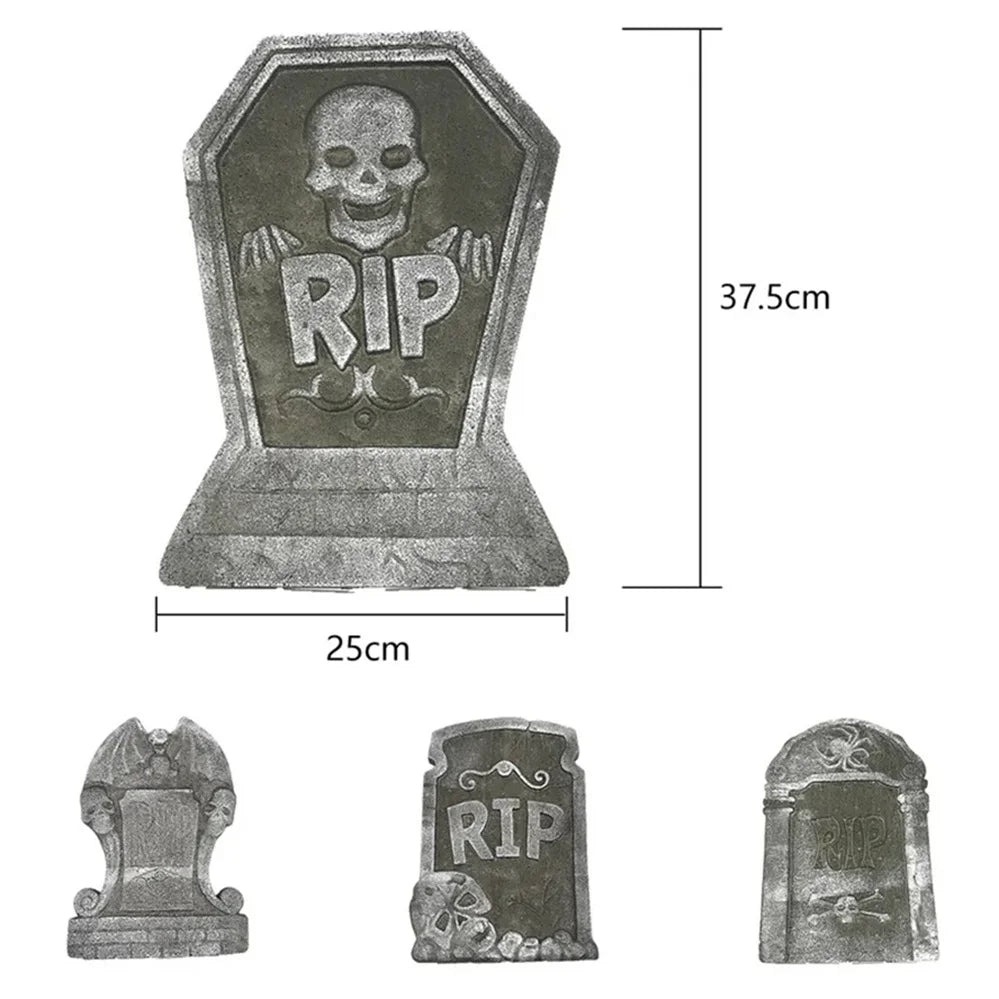 2023 Halloween Foam Tombstone Home Decoration Skeleton Horrible Haunted House Props Halloween Party Yard Decor Accessories