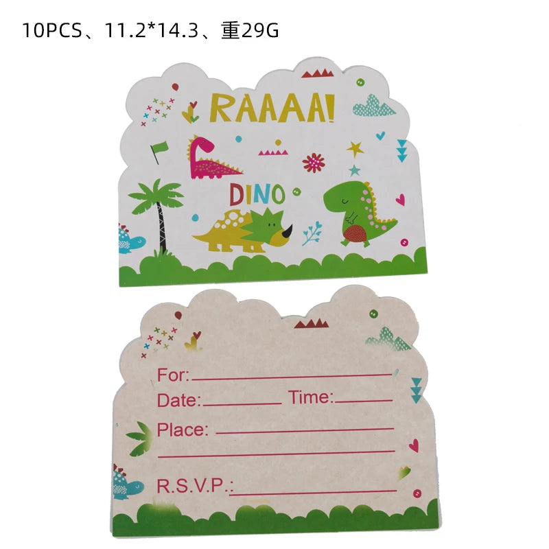 Dinosaur Theme Birthday Decoration Tableware Cup Plate Napkin Backdrop Balloons Banner Paper Bag Kids Gifts Party Decor Supplies