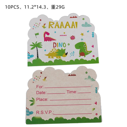 Dinosaur Theme Birthday Decoration Tableware Cup Plate Napkin Backdrop Balloons Banner Paper Bag Kids Gifts Party Decor Supplies