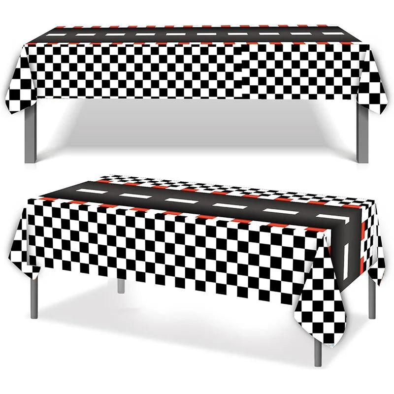 Racing Car Theme Party Decoration Checkered Paper Cups Cake Toppers For Race Theme Party Decor Car Theme Birthday Party Supplies