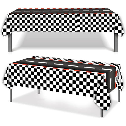 Racing Car Theme Party Decoration Checkered Paper Cups Cake Toppers For Race Theme Party Decor Car Theme Birthday Party Supplies