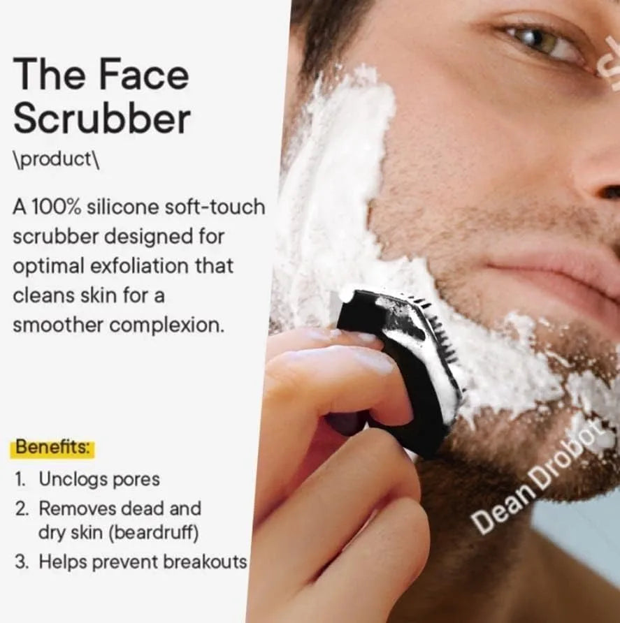 1 Silicone Facial Cleaning Brush Scrubber Silicone Miniature Face Deep Clean Shave Massage Face Scrub Brush Face Cleaner For Men