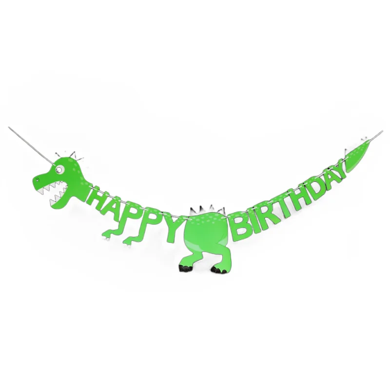 Dinosaur Banner Happy Birthday Garland Roar Dino Party Balloons Jungle Animal Safari 1st Kids Birthday Party Decoration Supplies