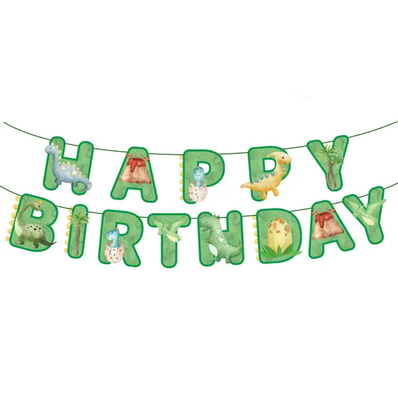 Dinosaur Theme Birthday Decoration Tableware Cup Plate Napkin Backdrop Balloons Banner Paper Bag Kids Gifts Party Decor Supplies