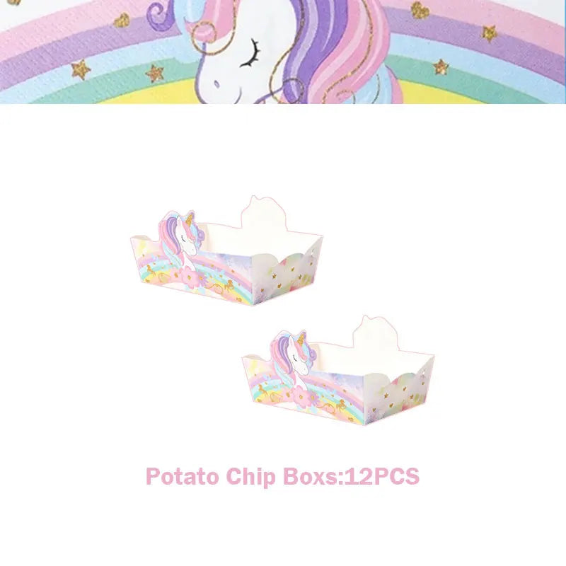 Unicorn Girls Birthday Decoration Party Supplies Unicorn Theme Tableware Set Cup Plate Balloon Banner Gift  for Kids Party Favor