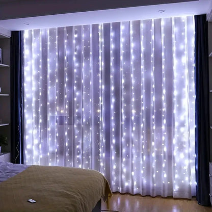LED Silver Wire Curtain Light — Fairy Curtain String Lights