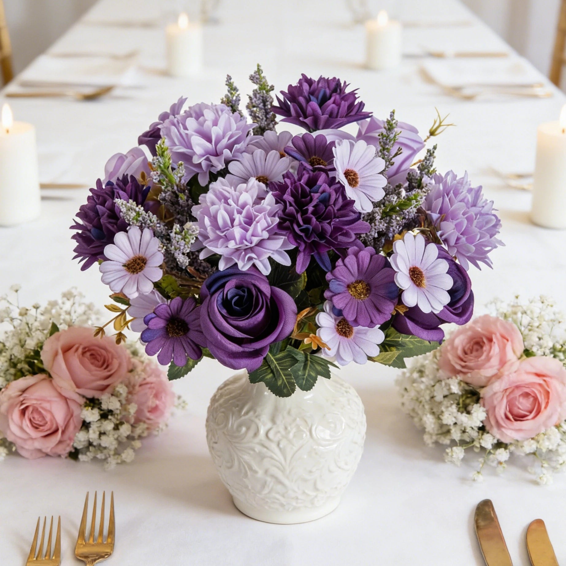 Artificial Flower Bride Bouquet Holding Rose Wreath Wedding Outdoor Garden Yard Decor Home Room Office Table DIY Gifts Accessory